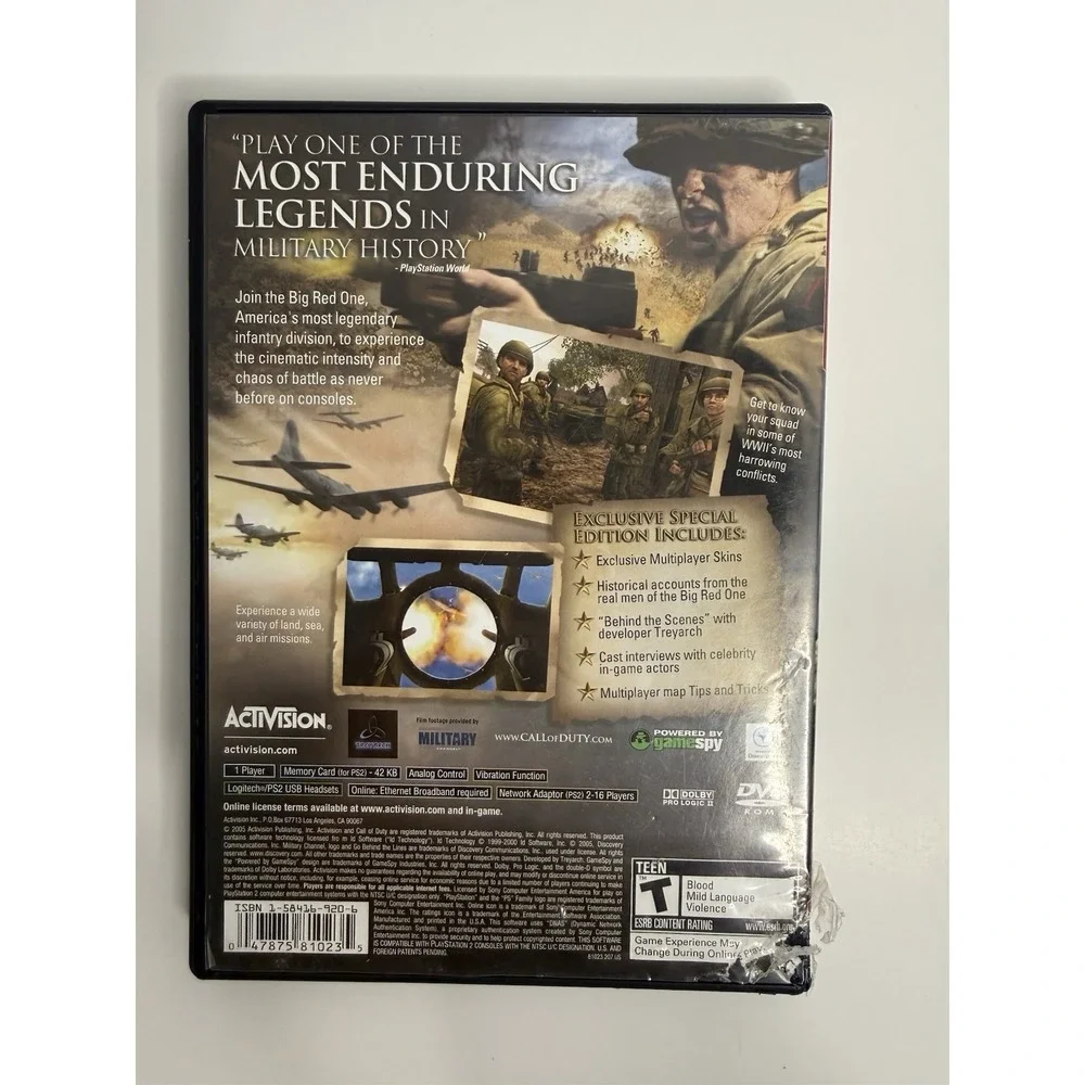 Call of Duty 2: Big Red One -- Enhanced Greatest Hits (Sony PlayStation 2, 2006)